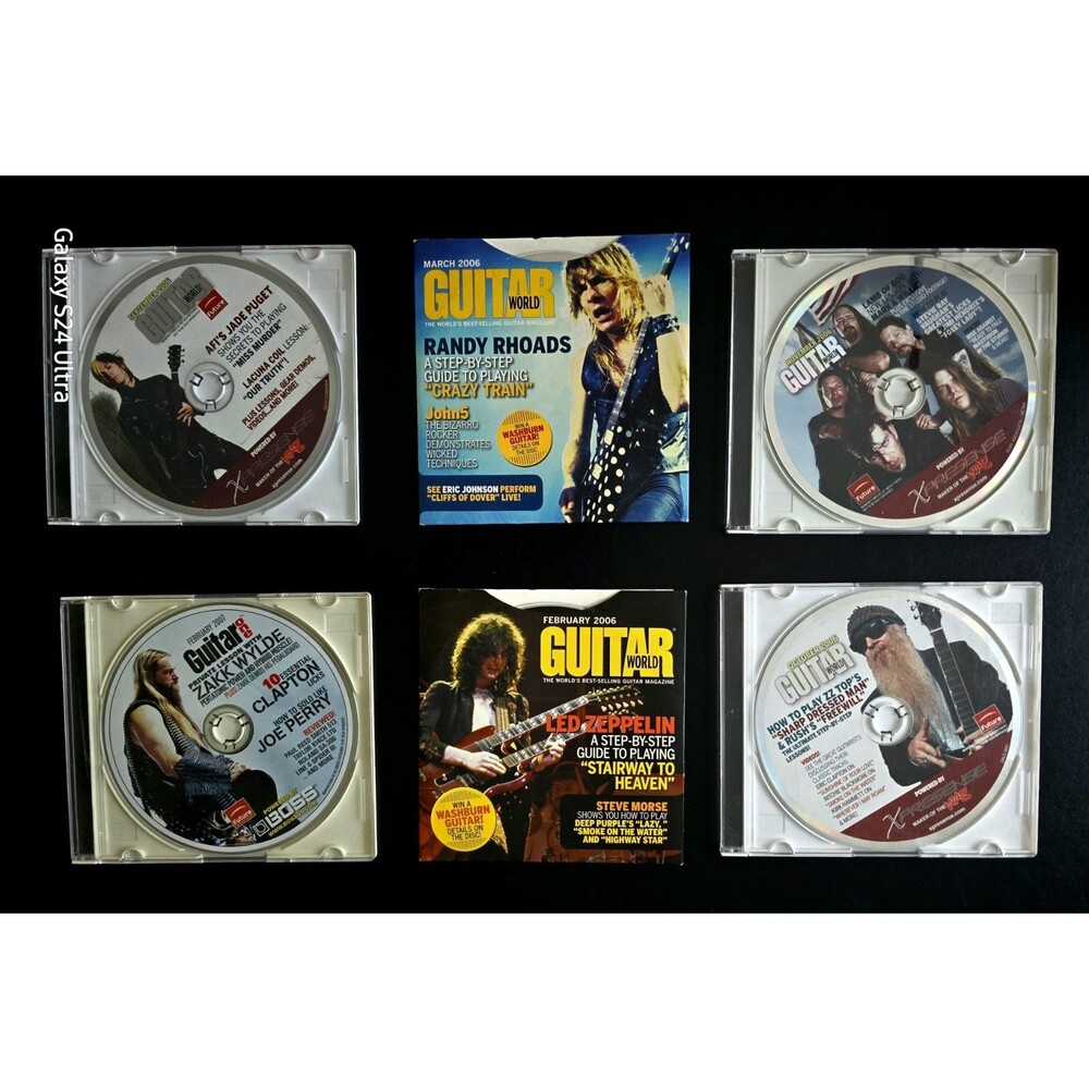 6 Guitar world CD Vintage 2006 Lot from Guitar World Magazine. Computer or CD Pl